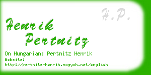 henrik pertnitz business card